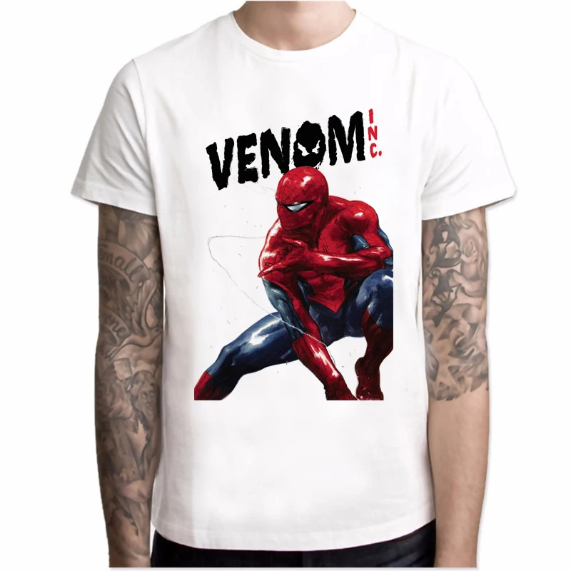 Мужская футболка в стиле Харадзюку Venom мужская летняя с принтом Человека-паука
