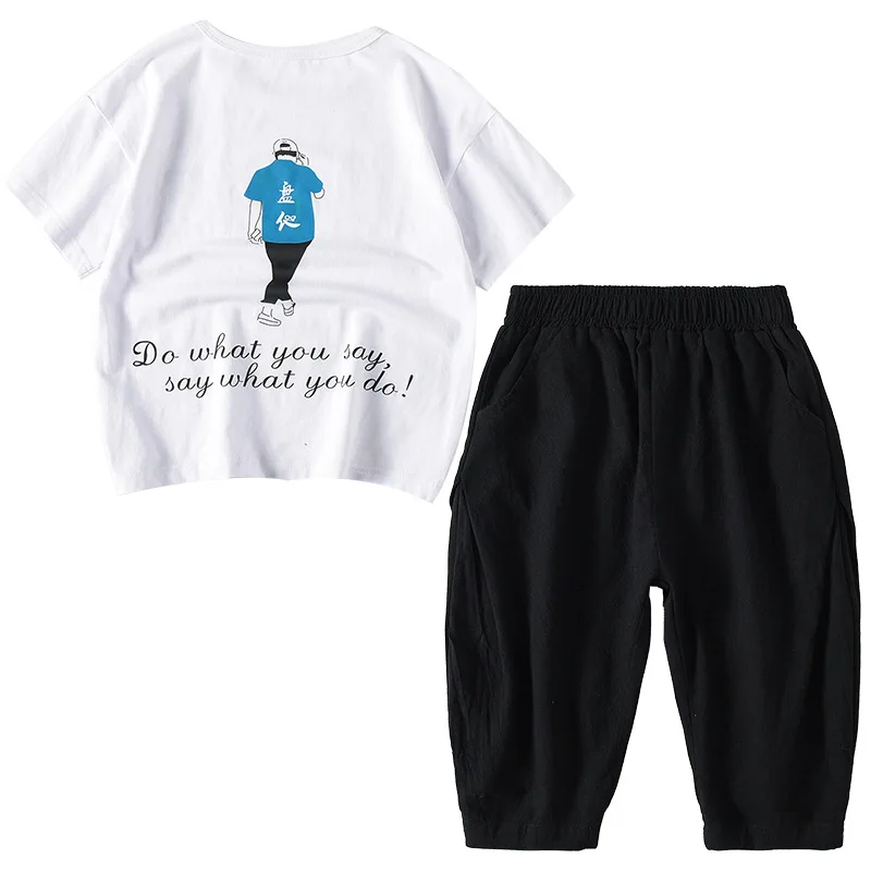 

Children's Wear New Kids Clothes Sets for Boys Casual Children's Suit Boys' Short-sleeve T Shirt + Pant Suit Summer 5-12 Ages