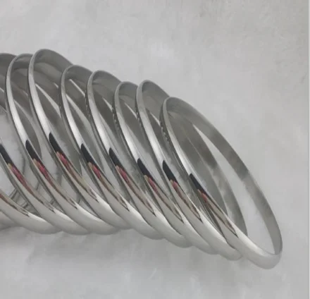 6mm x 60mm 7pcs Нержавеющая сталь 6 мм шириной 55 мм 60 мм 65 мм 68 мм диаметром 7 шт. комбинированные браслеты подходят для мальчиков и девочек детей LH687 - Окраска металла: 6mm x 60mm 7pcs