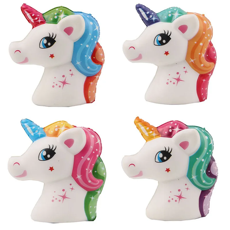 

20PCS/Lot New Rainbow /Galaxy Colorful Unicorn Slow Rising Squishy Cute Scented 11CM Collectibles Soft Toy Gift Wholesale