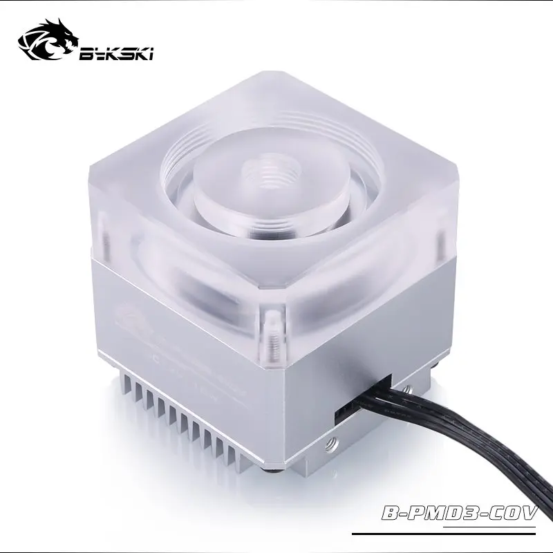 silver Bykski DDC насос DC12V 10 Вт максимальный поток Лифт 6 м 600л/ч радиатор размер 62*62*58 мм Поддержка комбо резервуар/5 В RBW 3PIN светильник - Цвет лезвия: silver