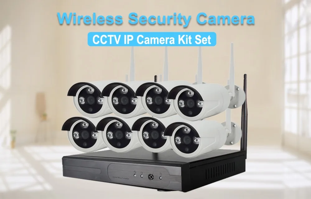 Plug and Play CCTV Системы Беспроводной 960 P NVR 8 шт. 1.3MP ИК IP66 открытый P2P Wi-Fi ip-cctv безопасности камера Системы комплект видеонаблюдения