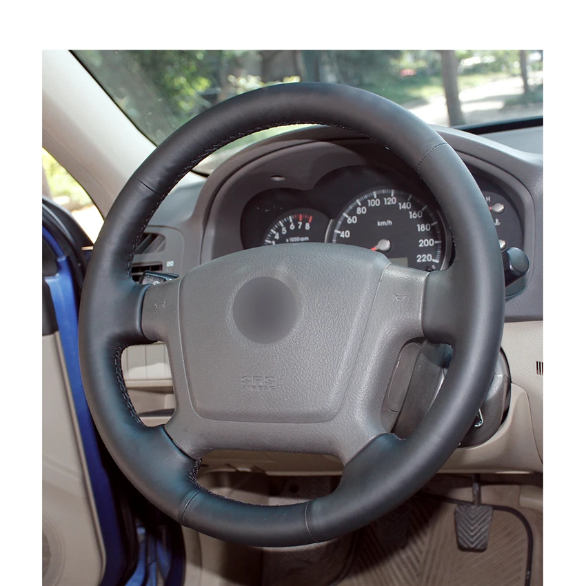Сделай Сам черный искусственная кожа микро волоконная для Kia Cerato 2005 2012 Spectra Spectra5