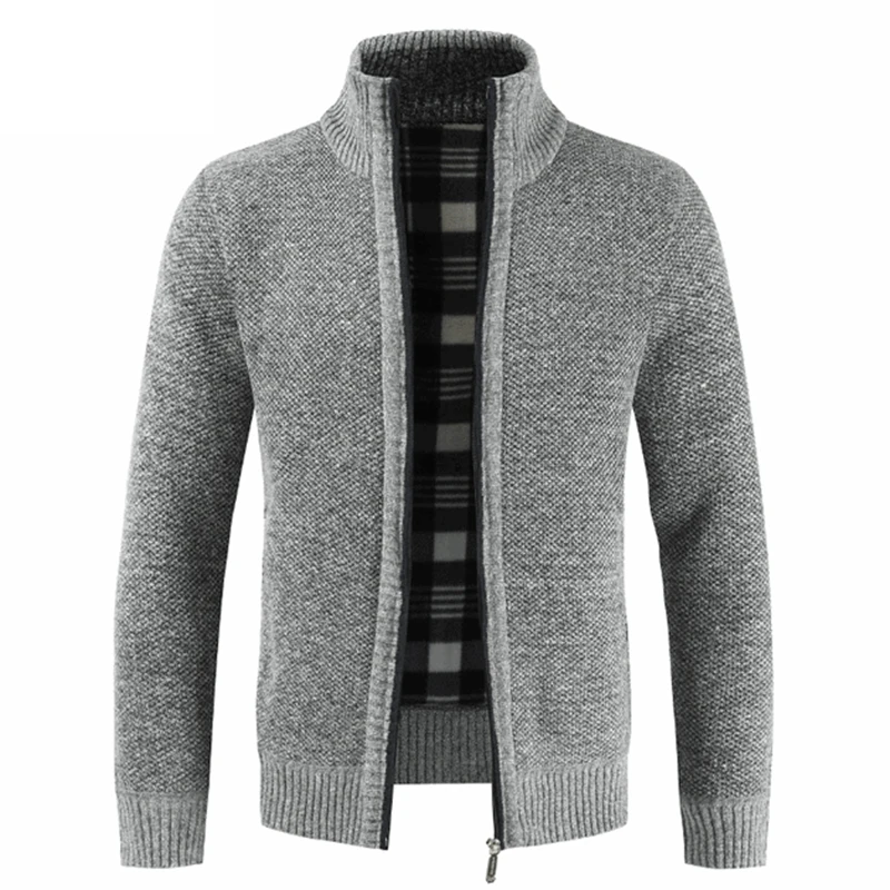 Мужской кардиган с воротником-стойкой куртка пальто верхняя одежда осень-зима