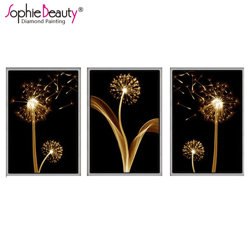 

Картина из страз «сделай сам» Sophie Beauty, искусство, вышивка, перфорация, Одуванчик, вышивка, мозаика