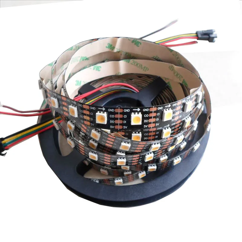 5mX 5В вход 5050SMD SK9822 IC драйвер внутри белый цвет адресная Светодиодная лента 32/60/ 72/144