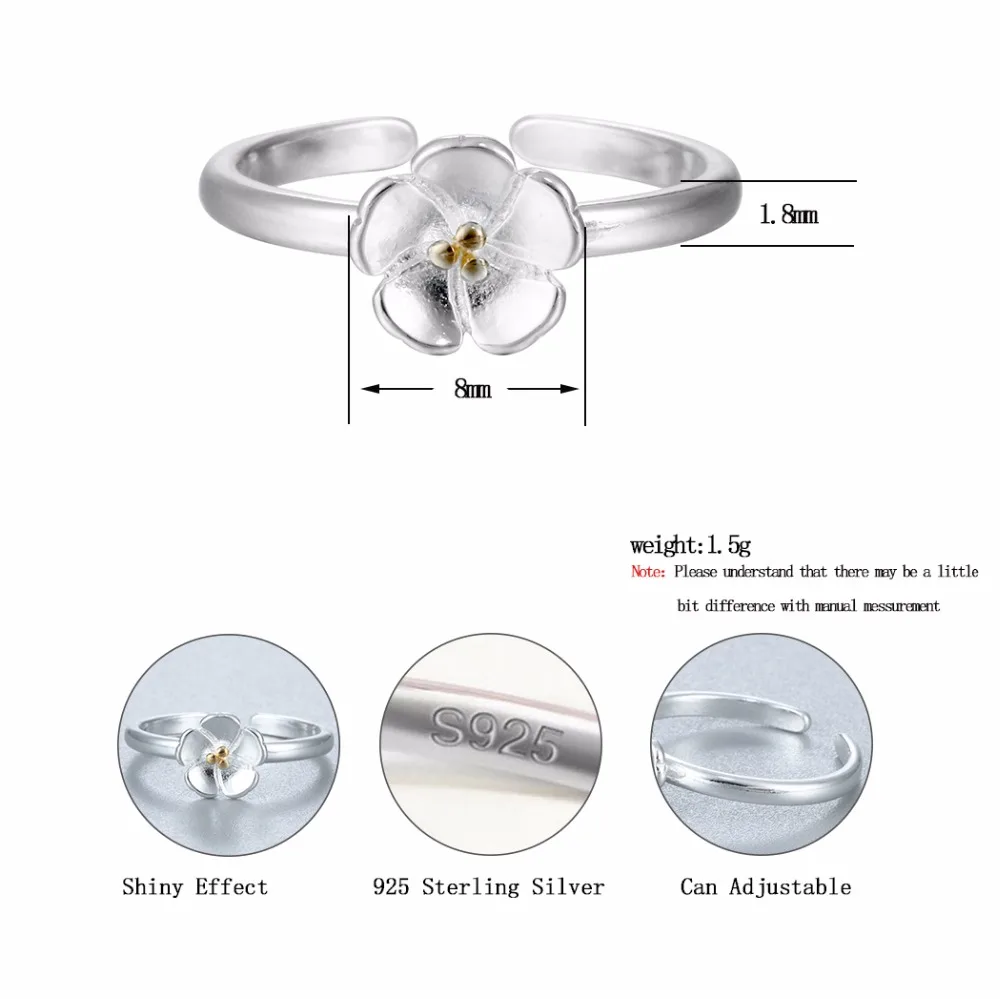 Женское кольцо с цветком вишни Chandler регулируемое для ногтей|brand rings for women|rings womenring
