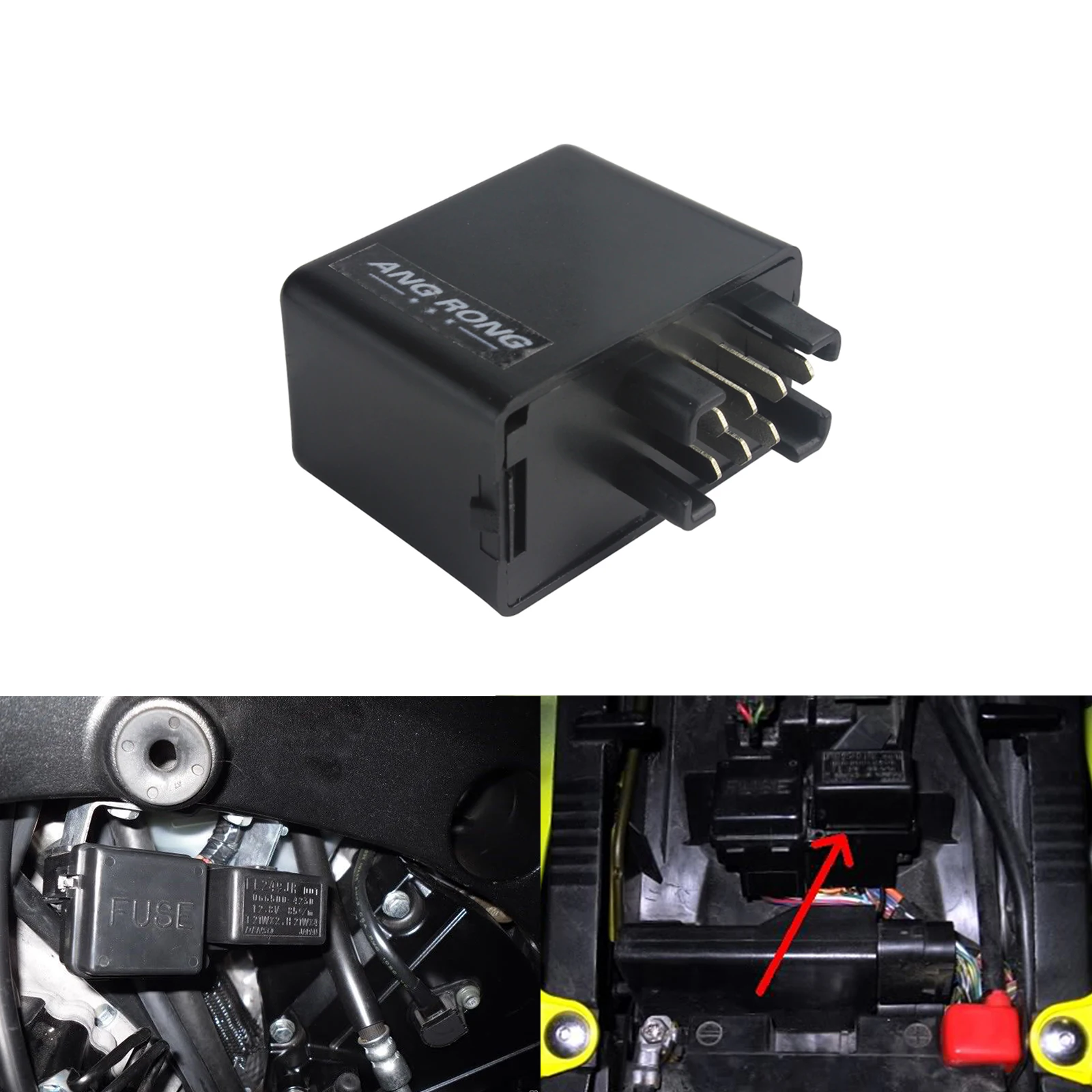 ANGRONG 1x7 Pin Светодиодный светорегулятор реле для Suzuki DR Z 400S TL1000R GSF 600 650 GSX