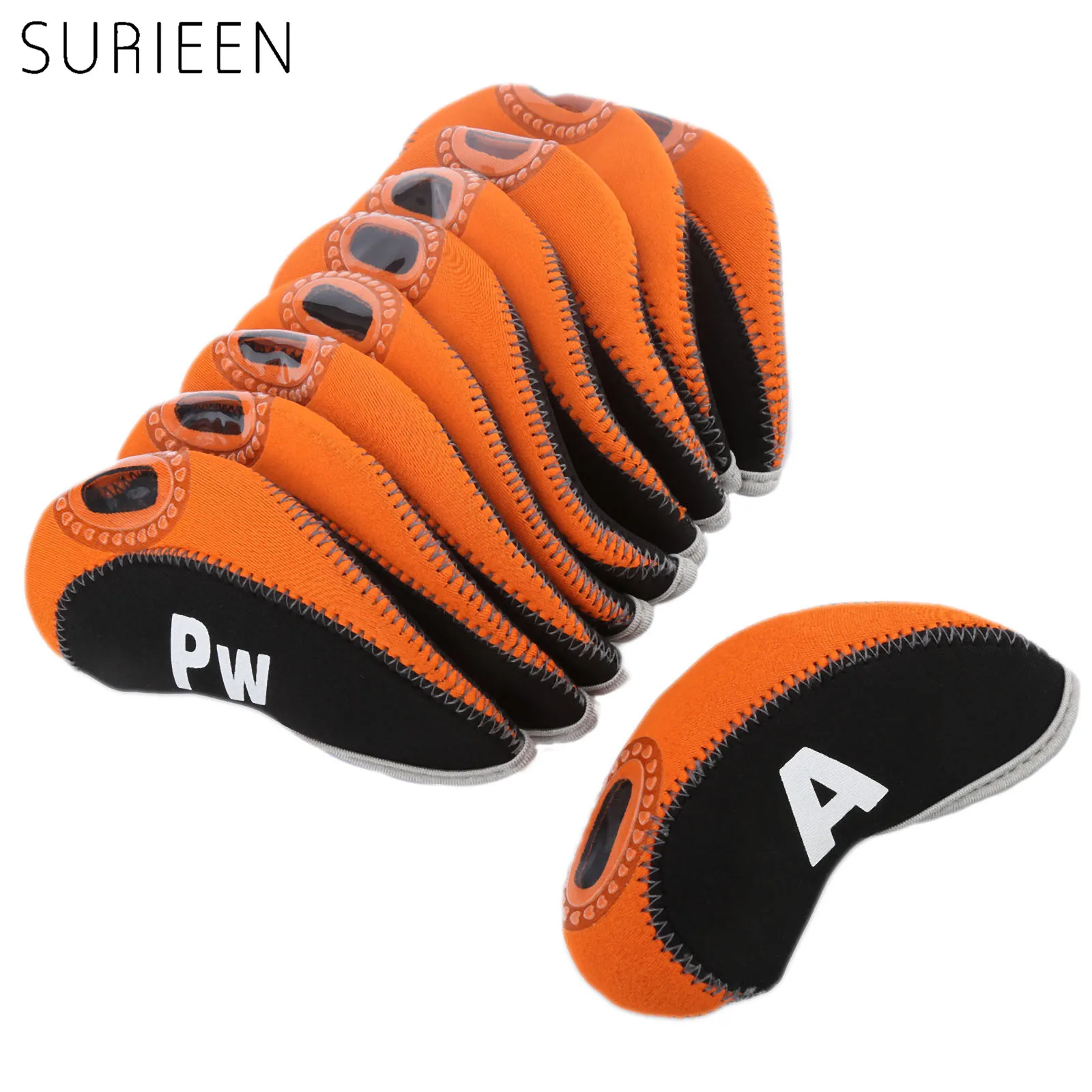 10 шт. защитные чехлы на голову для гольфа 3 4 5 6 7 8 9 PW SW A|head cover|golf iron coversgolf club head covers |