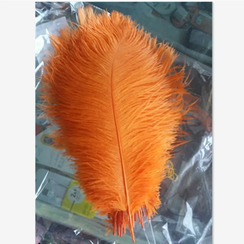 

New 50PCS orange ostrich feather 14-16inch / 35-40cm feathers wedding performing decoration plume