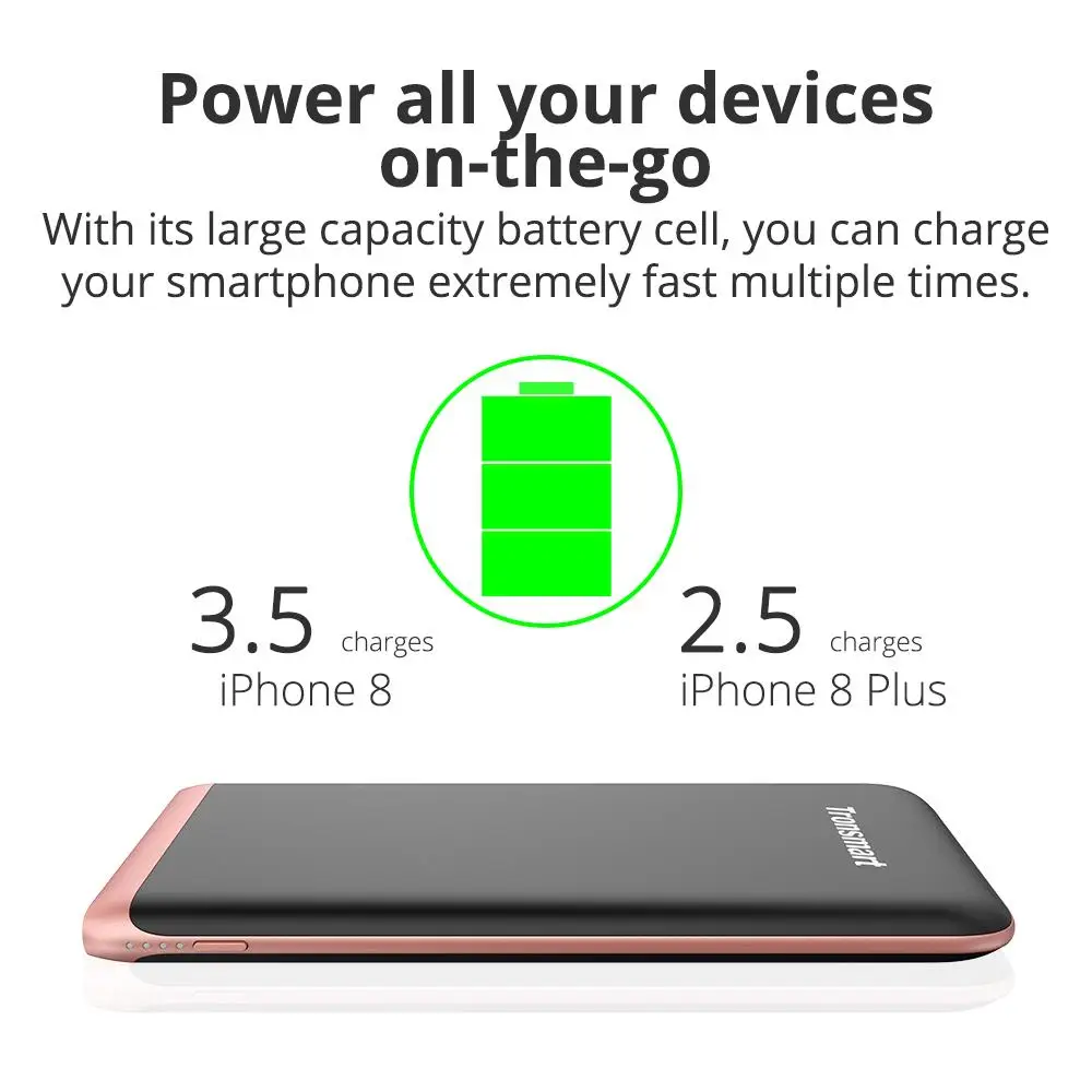 [Корабль из России] Tronsmart Trim pdd01 power Bank 10000 мАч Быстрая зарядка 3 0 портативное