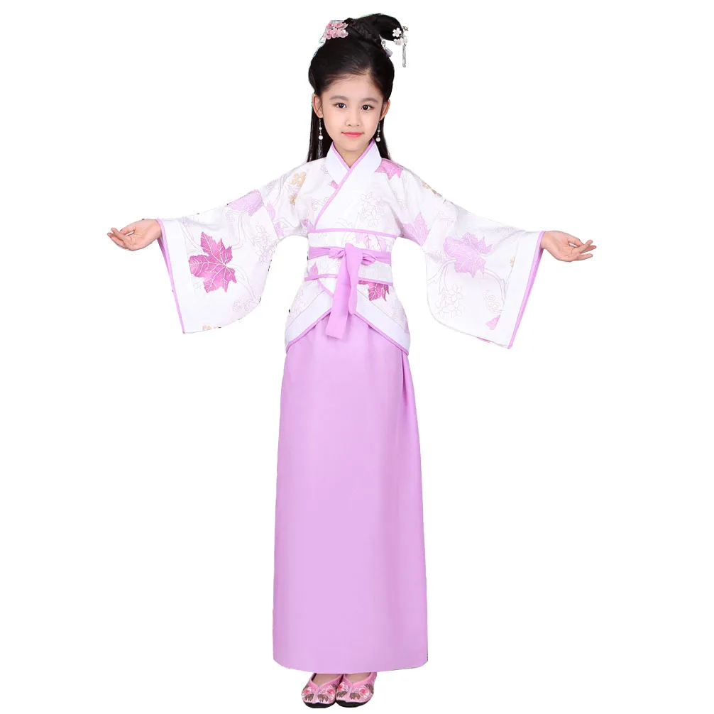 Весенний Новый Детский костюм китайская одежда с длинными рукавами и