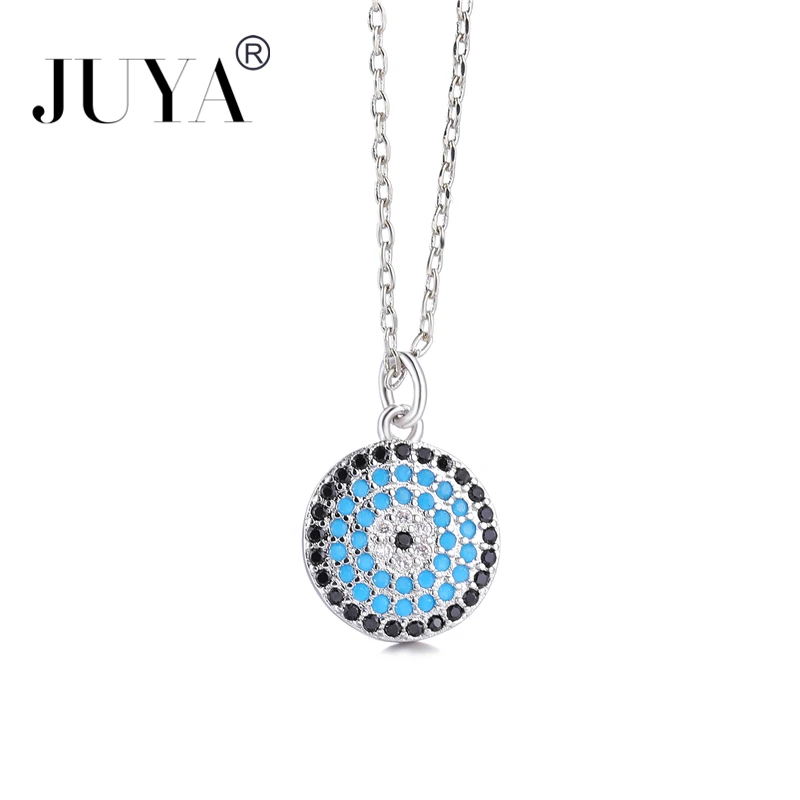 

Simple Round Turkish Blue Evil Eye Pendant Necklace For Women Bijoux Maxi Statement Necklaces Collier Fashion Jewelry Colares