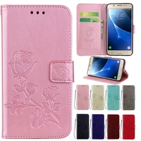 flip leather phone case for samsung j4 2018 j400fg luxury flower wallet bag cover cases for samsung galaxy j4