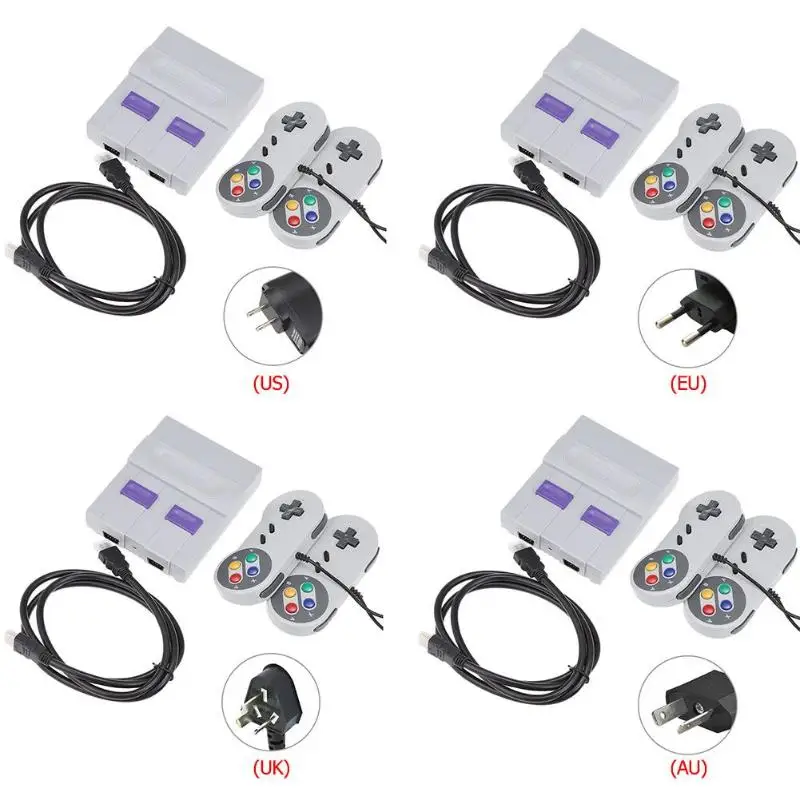 ALLOYSEED мини HDMI ТВ Видео игровая консоль 8 бит Ретро Семейный детский ручной игровой плеер встроенный 821 классические игры с 2 геймпадом
