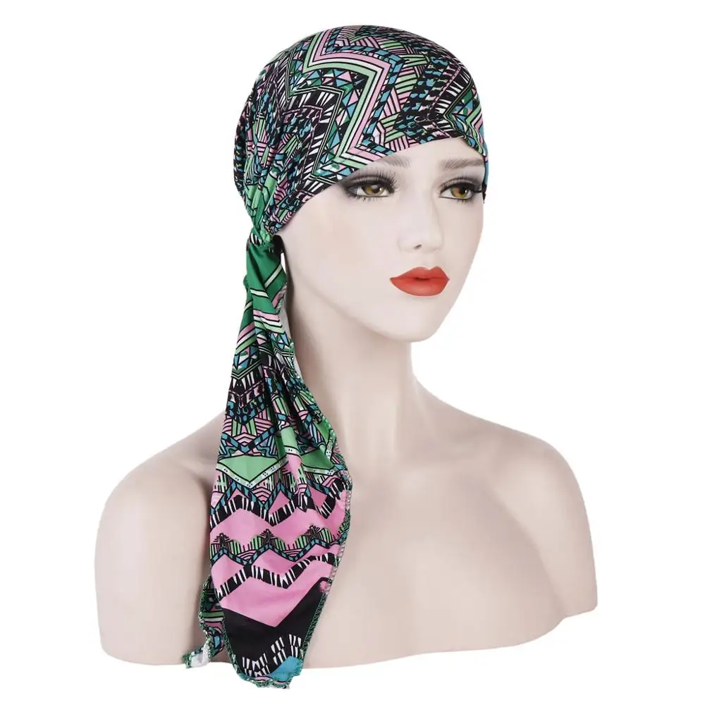 

Muslim Women Turban Hat Scarf Cotton Cancer Chemo Beanies Chemotherapy Bonnet Caps Bandana Head Scarf Headwrap Hair Loss Cover