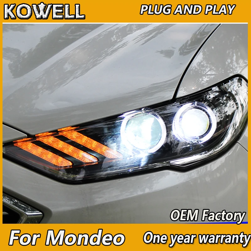 KOWELL автомобильный Стайлинг для фар Mondeo 2016 2017 2018 Fusion светодиодный оригинальный DRL