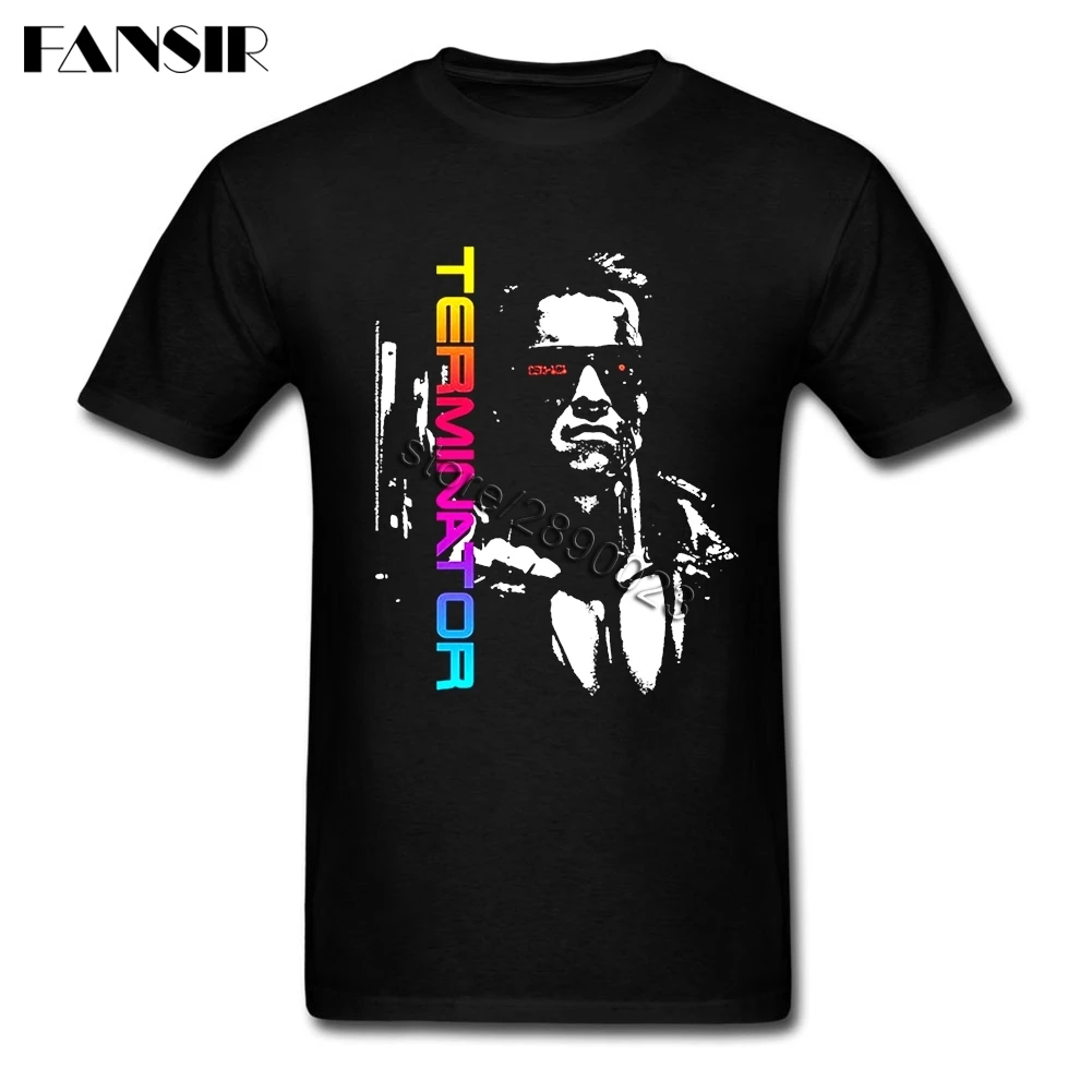 Футболка Terminator мужская с круглым вырезом модная тенниска из хлопка майка