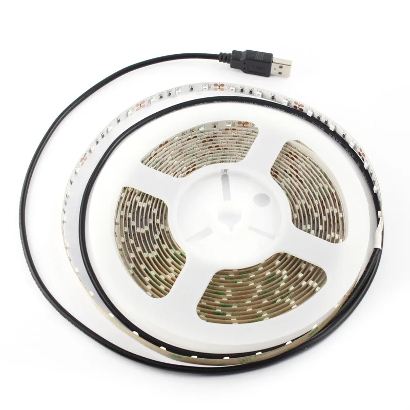 светодиодная лента 5v 5 В DC SMD 3528 1м 2м 3м 4м 5м 300 СИД теплый чистый холодный белый