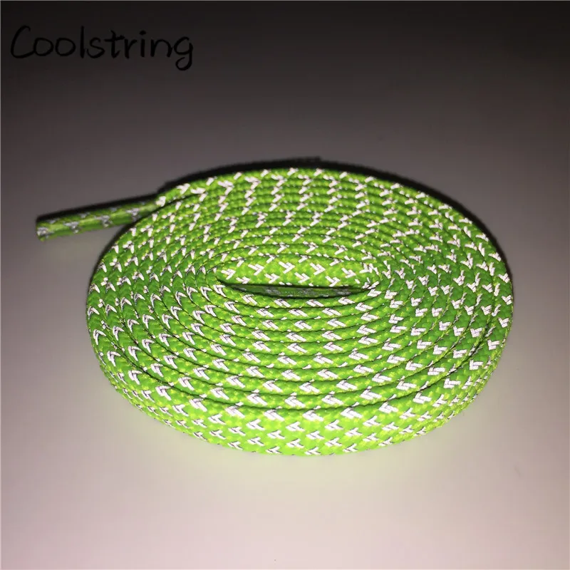 Coolstring ночной бег Выделите плоский, длиной 3 м светоотражающие шнурки для обуви Прогулочные сапоги популярной расцветке; шнурки для взрослых и детей, спортивные 350 750