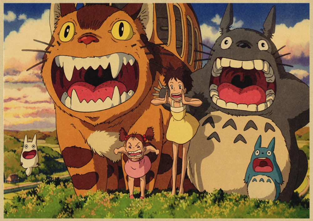 Хаяо Миядзаки мультфильм Tonari no Totoro ретро крафт-бумага плакат ВИНТАЖНЫЙ ПЛАКАТ украшение комнаты