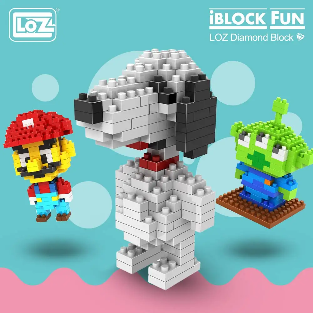 LOZ алмазные блоки модель собаки Мультяшные животные игрушки набор фигурка