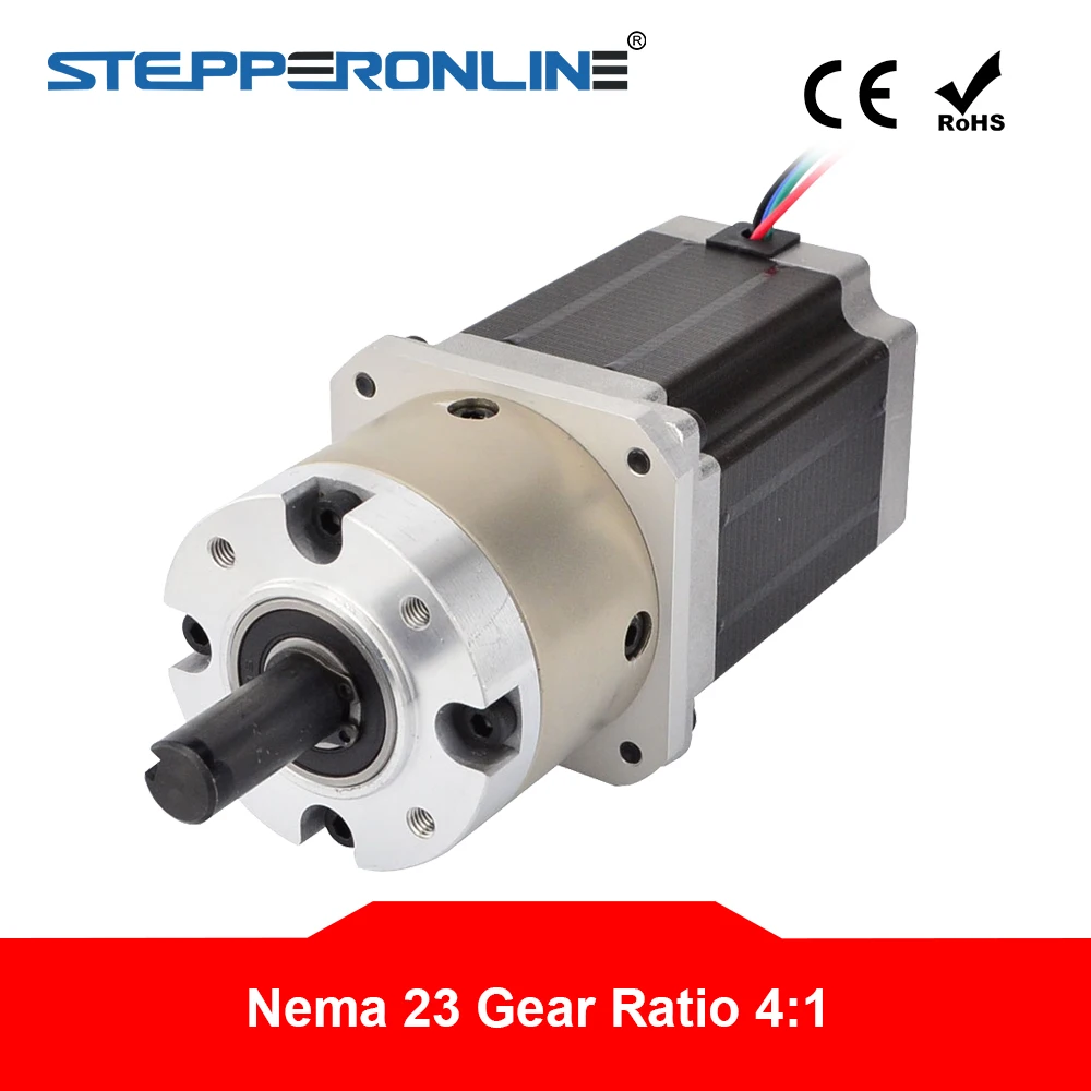 Nema 23 Шестерни ed шаговый двигатель 2.8A 4 свинец биполярный Соотношение 4:1