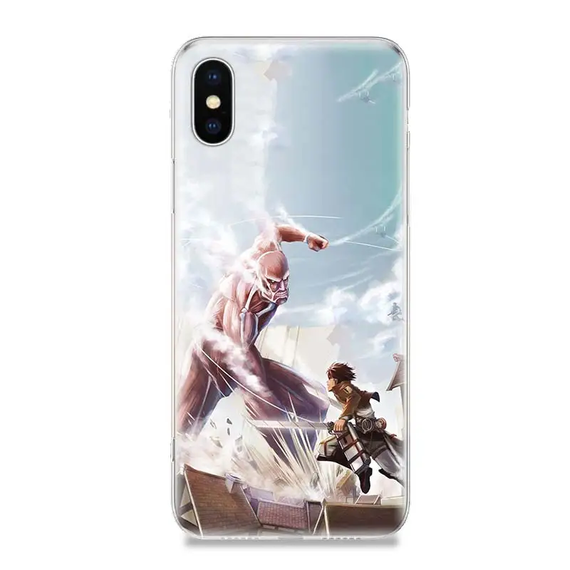 Shingeki No Kyojin Аниме мягкий чехол для телефона IPhone 6 6S 7 8 Plus X 10 XS MAX XR 5 5S SE заказной