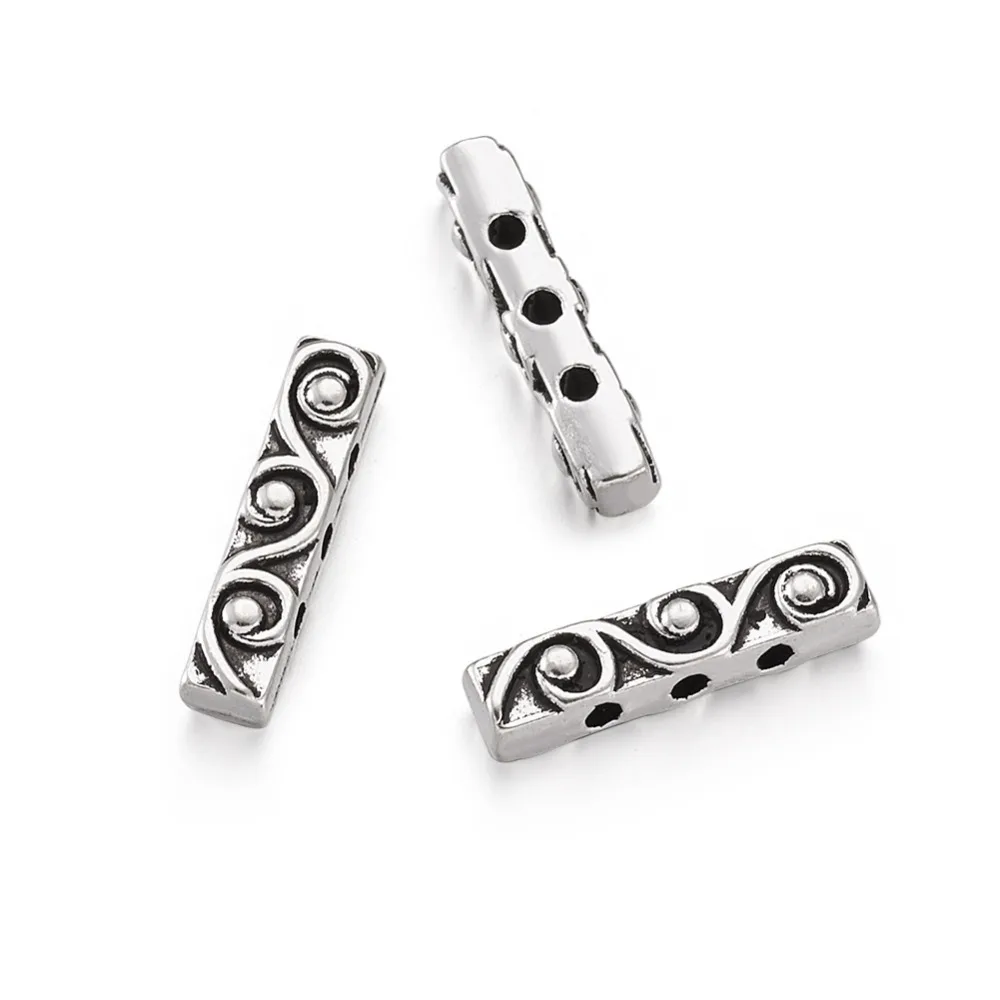20pc Tibetan Style Bar Spacers Rectangle Color For Jewelry Accessories Findding DIY Necklace Or Bracelet Strands | Украшения и