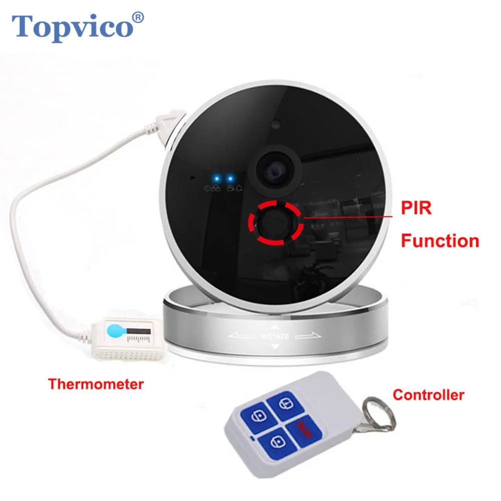 Topvico 1080 P Беспроводная ip-камера сигнализации wifi с датчиком движения+ пульт дистанционного управления ONVIF Plug Play Video домашняя камера безопасности