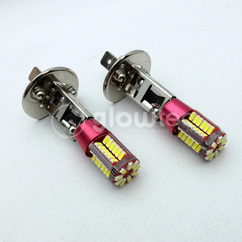 1 шт. H1 57smd 4014 яркие автомобильные ходовые огни 6000K белые светодиодные лампы