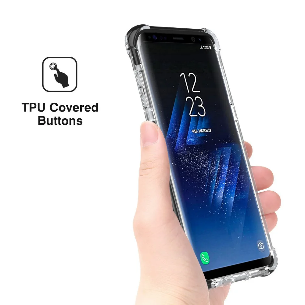 Чехол для Samsung Galaxy S8 / Plus тонкий ударопрочный устойчивый к царапинам Прозрачный