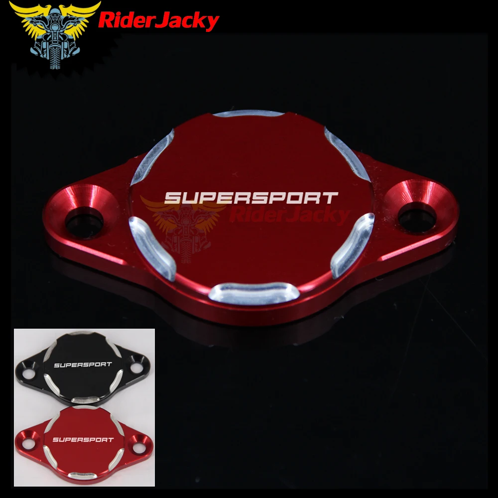 Крышка масляного фильтра двигателя мотоцикла RiderJacky черного красного цветов CNC