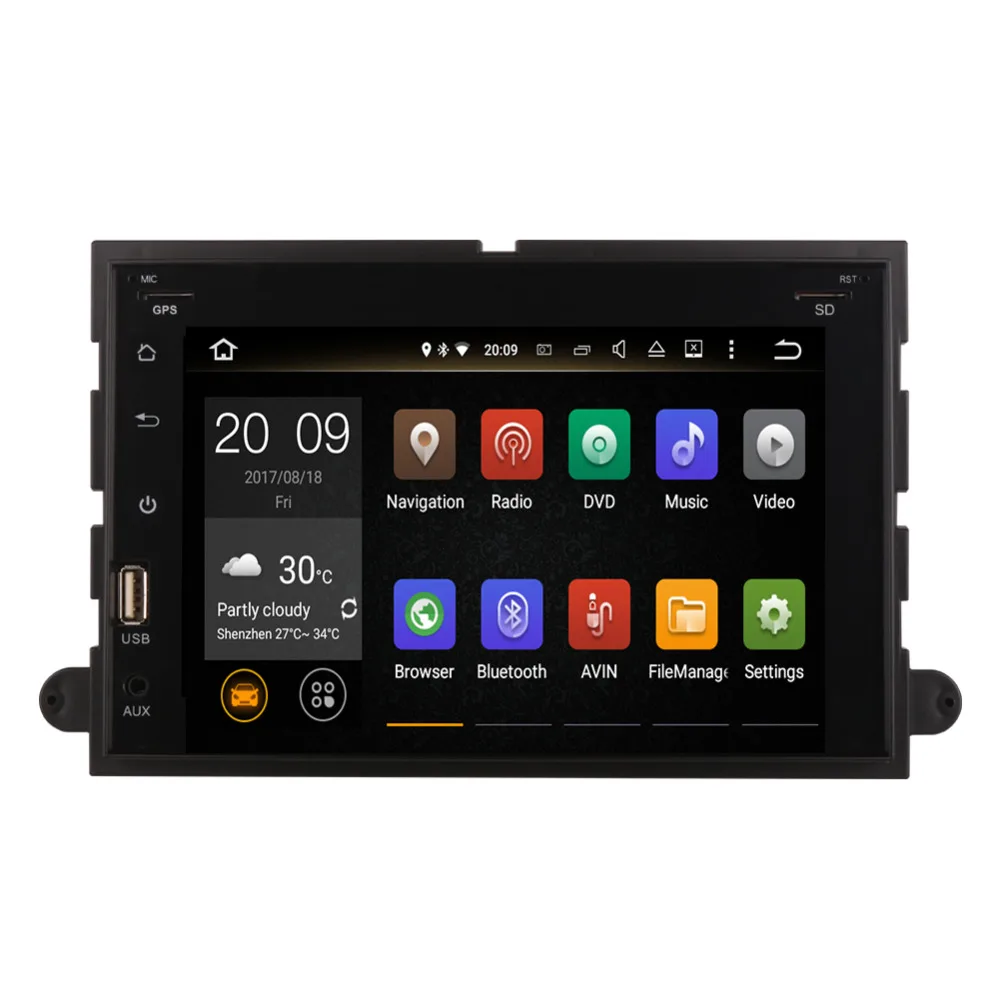 Автомобильный GPS-радиоприемник с сенсорным экраном 7 дюймов Android 8 0 для Ford