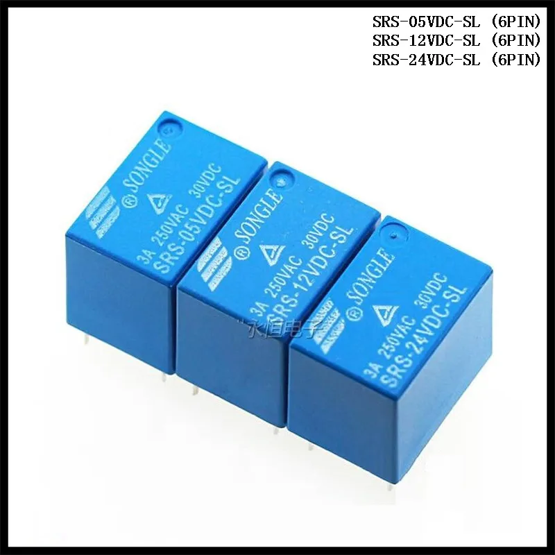 5 шт./лот реле мощности SRS-05VDC-SL , SRS-12VDC-SL , SRS-24VDC-SL 6Pin 5 в 12 В 24 В 4100F
