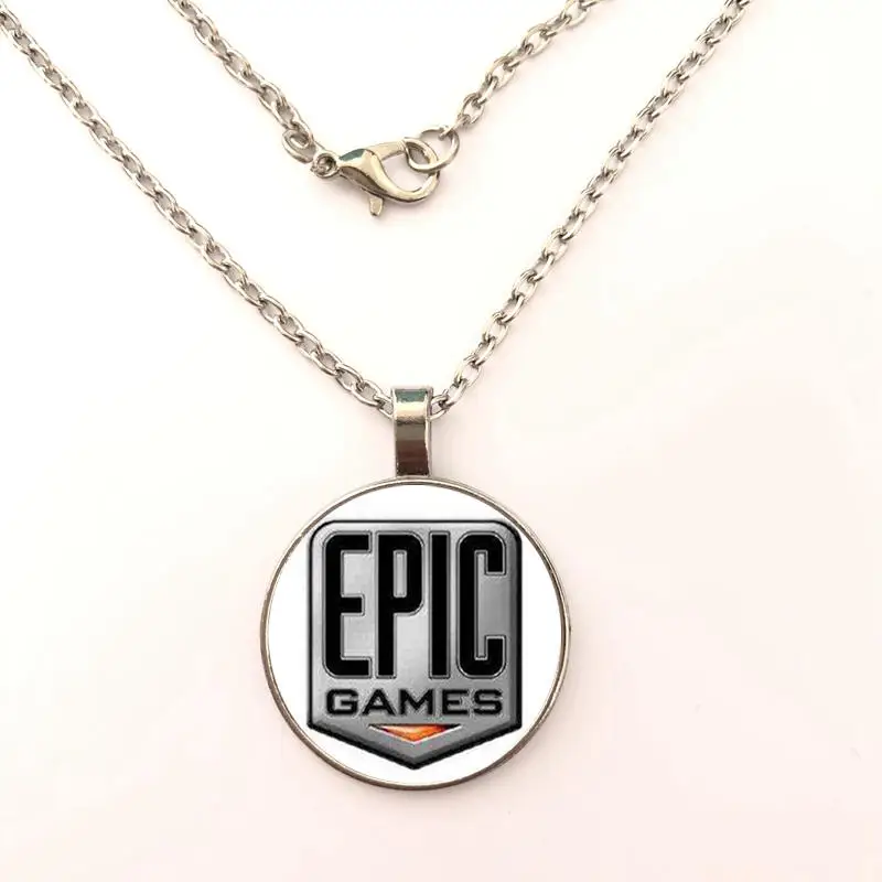 sliver Amazon Лидер продаж игры PVP Fortnite ожерелья прохладный черный Время стекло камень игра для tnite логотип подвески для молодых фанатов - Окраска металла: sliver