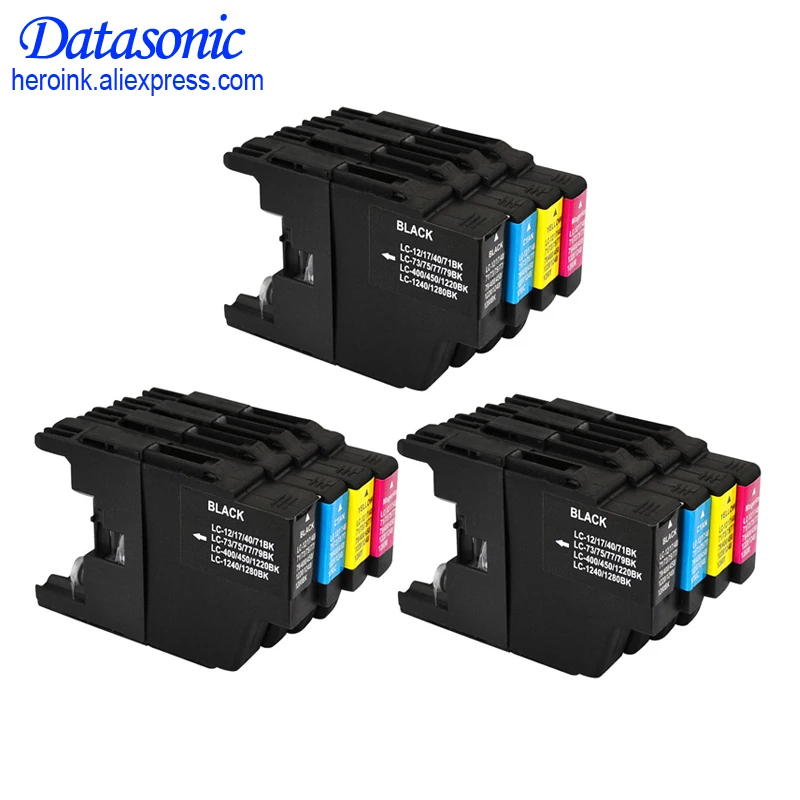 12 шт. картриджи для принтера Brother J6710CDW J840N|ink cartridge|compatible ink cartridgecompatible cartridges |