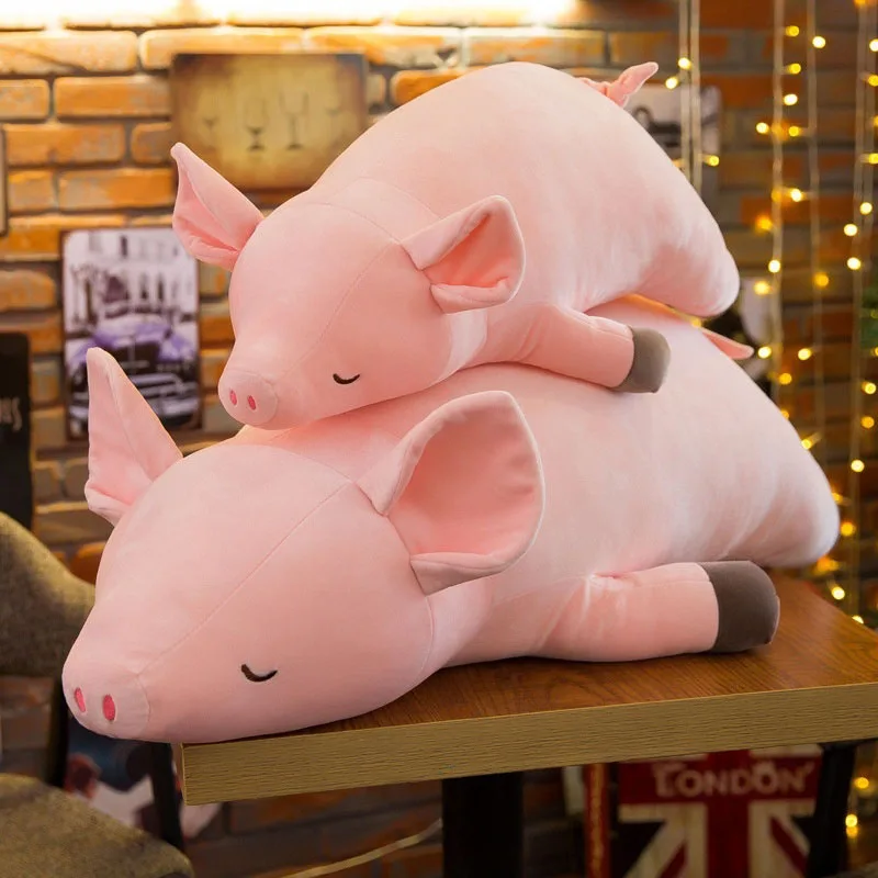 

Pig Plush Doll 3D Stuffed Piggy Toy for Kids Bed Living Room Nursery Room