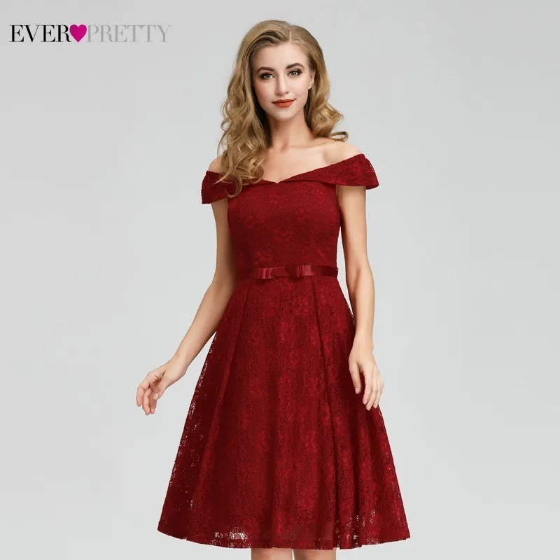 Элегантные короткие кружевные коктейльные платья Ever Pretty A-Line с v-образным вырезом и рукавом-крылышком сексуальные женские летние вечерние платья Robe De Cocktail