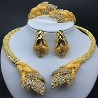 wedding golden jewelry wholesale new fashion dubai gold jewelry sets elegant line jewelry sets nigerian african beads design
