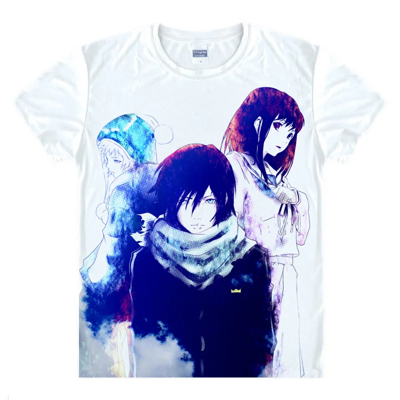 Японский аниме Noragami косплей Yato принт с коротким рукавом футболки Iki Hiyori Топы