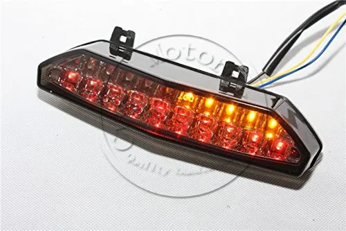 Motorcycle LED Brake Tail Light Turn Signal For Kawasaki Ninja Zx6R ZX10R 2007 2008 ZX 6R 10R Motorbike Smoke TailLight |