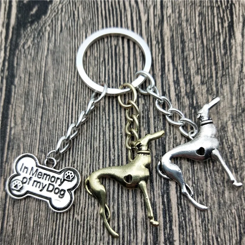 Новинка итальянский брелок для ключей Greyhound Модная бижутерия домашних питомцев