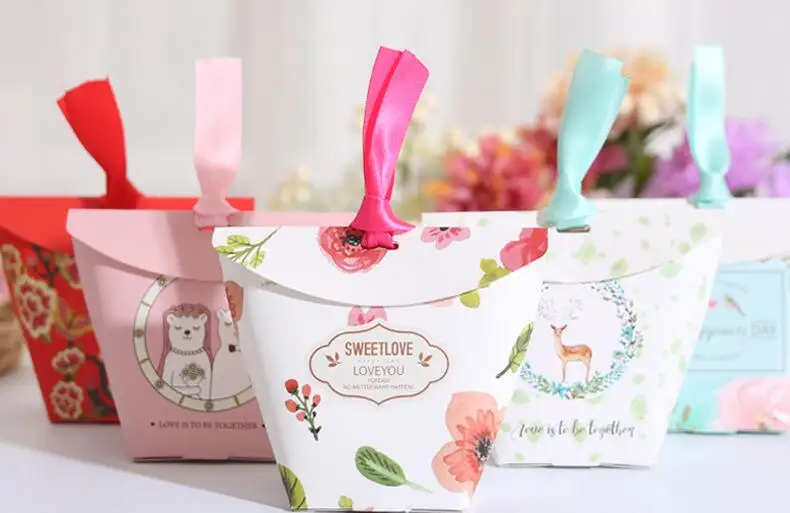Европейские сладости креативные T карманные коробки Mori Baby Shower подарочные для дня