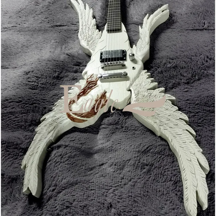 

Eagle. Butterfly guitar bass Custom Shop angel wings electric guitar manual DIY beautifully carved special-shaped electric guita
