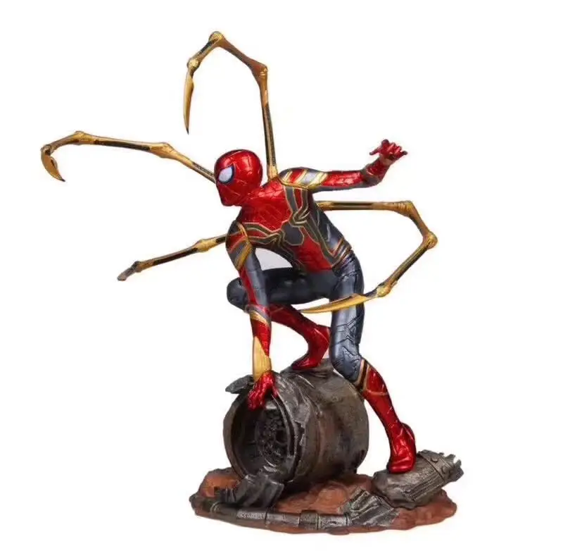 Горячие игрушки Marvel Мстители супер герой Человек паук Фигурки ПВХ человек паук фигурка Коллекционная модель игрушки 25 см