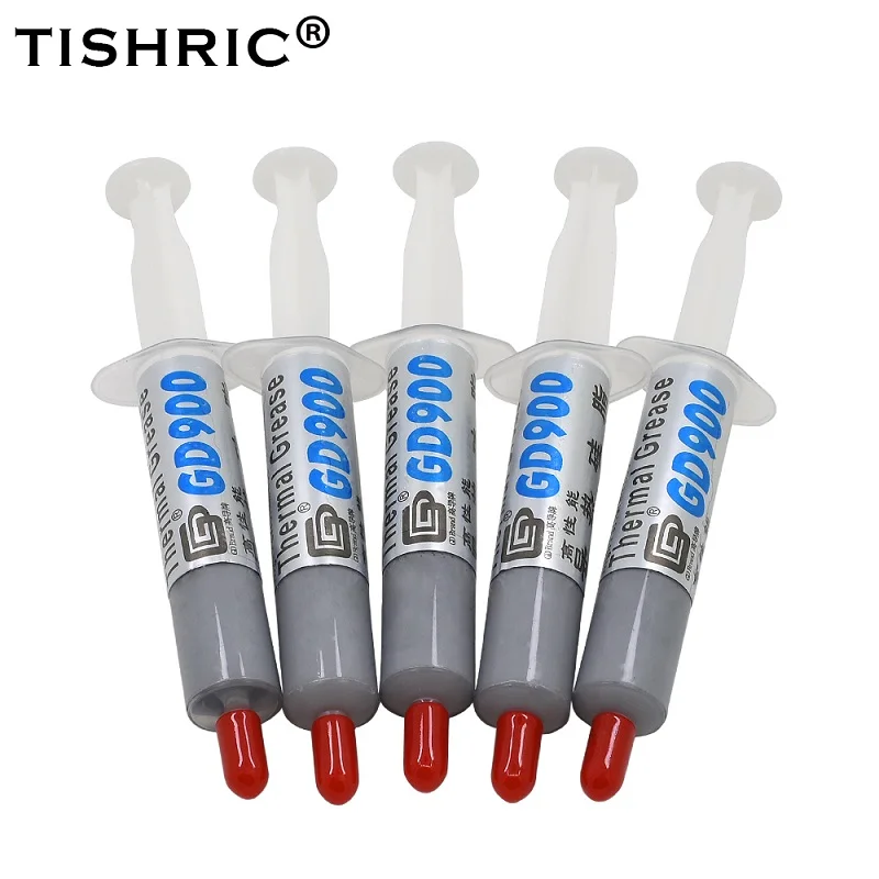 5pcs 7g Needle TISHRIC Высокая производительность 7 г GD900 Термопаста Соединение силиконовый клей тепло для компьютера настольные процессоры процессор теплоотвод - Цвет лезвия: 5pcs 7g Needle