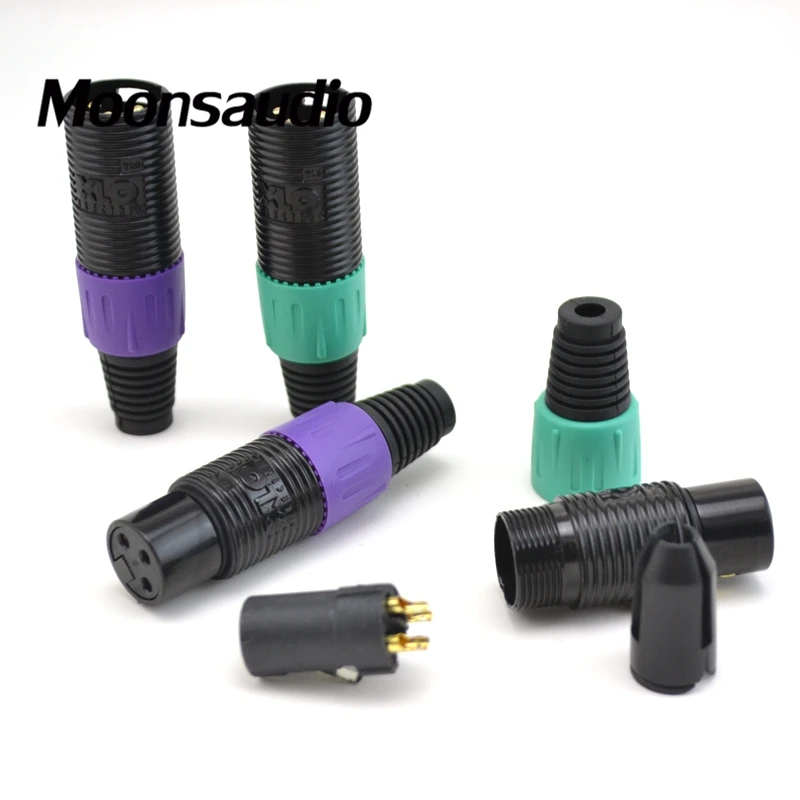 4 шт XLO Ссылка 24K с позолотой XLR plug баланс разъем для аудио соединительный кабель|xlr