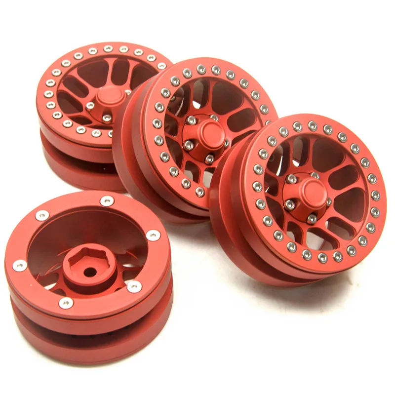 1 шт./4 шт. 9 дюймовые колесные диски Beadlock из сплава для 1/10 RC Crawler SCX10 F350 D90 #44|Детали и