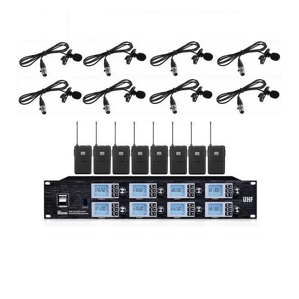 lavalier Bolymic беспроводные микрофоны для пения UHF профессиональный караоке микрофон 8 бежевый беспроводная гарнитура микс для школьной церкви - Цвет: lavalier